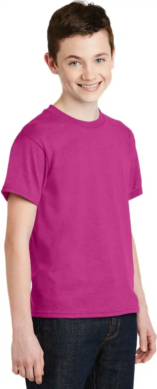 Gildan 8000b Youth Dryblend 50 Cotton/50 Poly t Shirt Heliconia