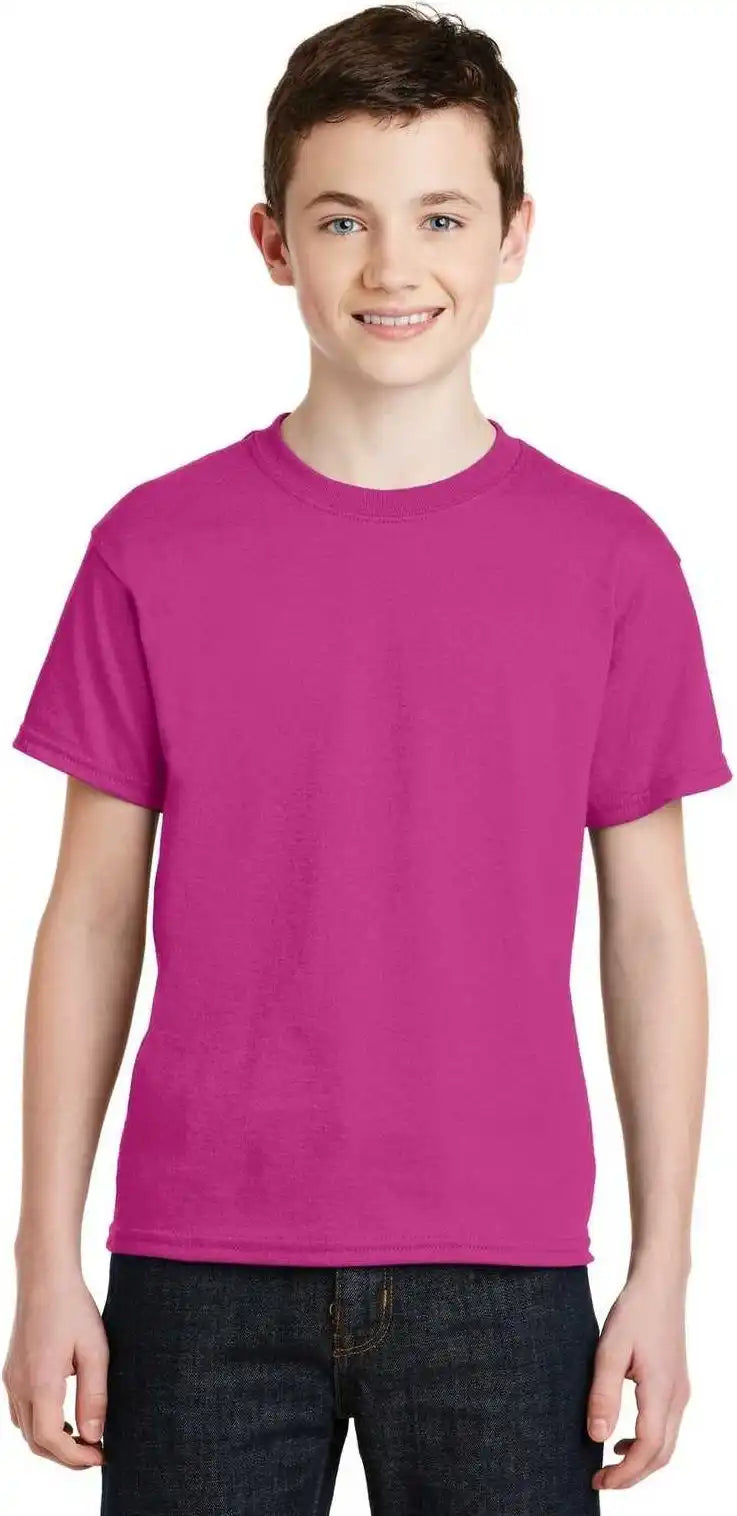 Gildan 8000b Youth Dryblend 50 Cotton/50 Poly t Shirt Heliconia