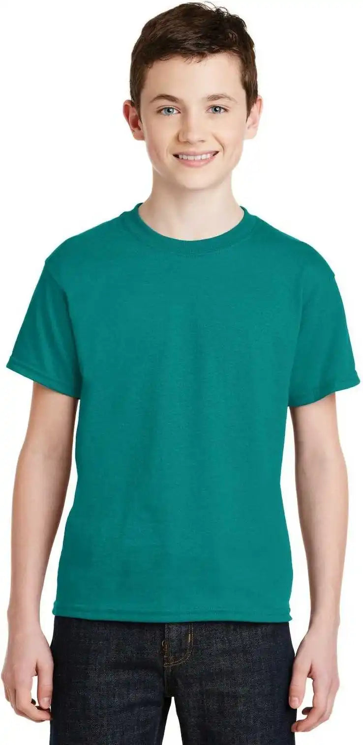 Gildan 8000b Youth Dryblend 50 Cotton/50 Poly t Shirt Jade Dome