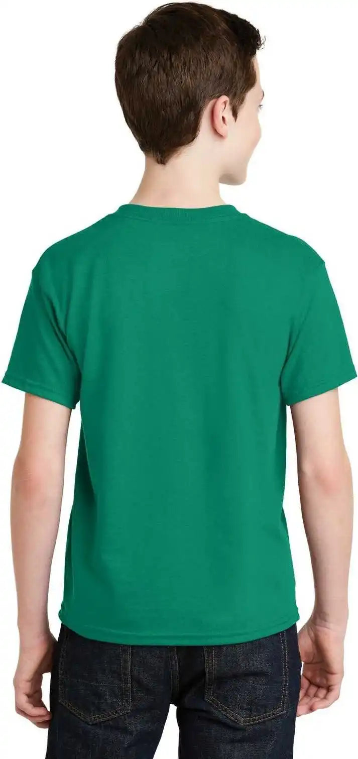 Gildan 8000b Youth Dryblend 50 Cotton/50 Poly t Shirt Kelly Green