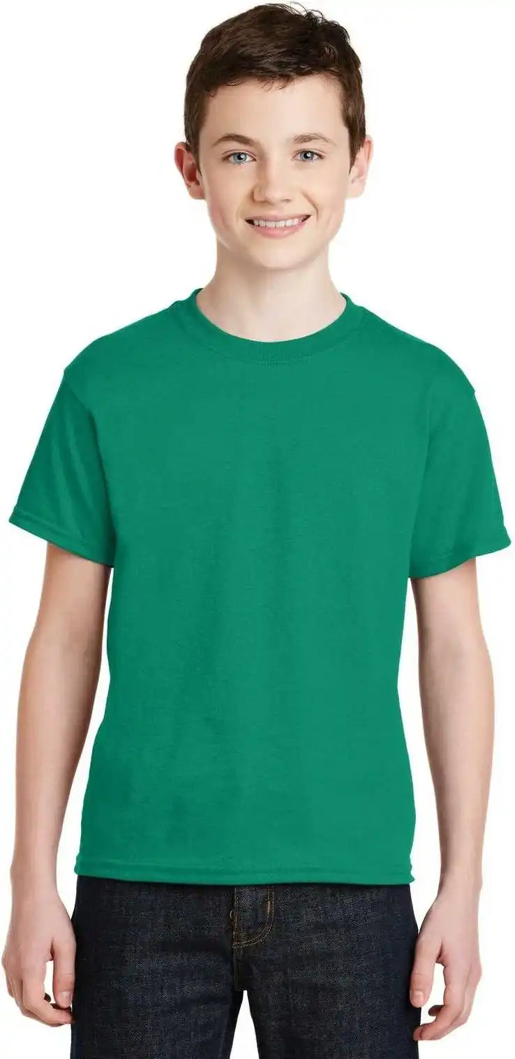 Gildan 8000b Youth Dryblend 50 Cotton/50 Poly t Shirt Kelly Green