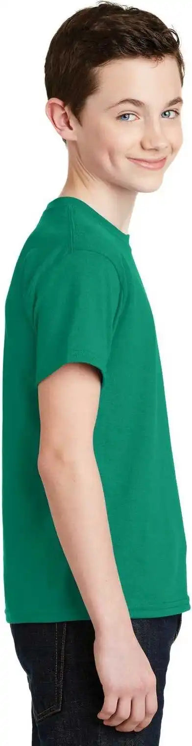 Gildan 8000b Youth Dryblend 50 Cotton/50 Poly t Shirt Kelly Green