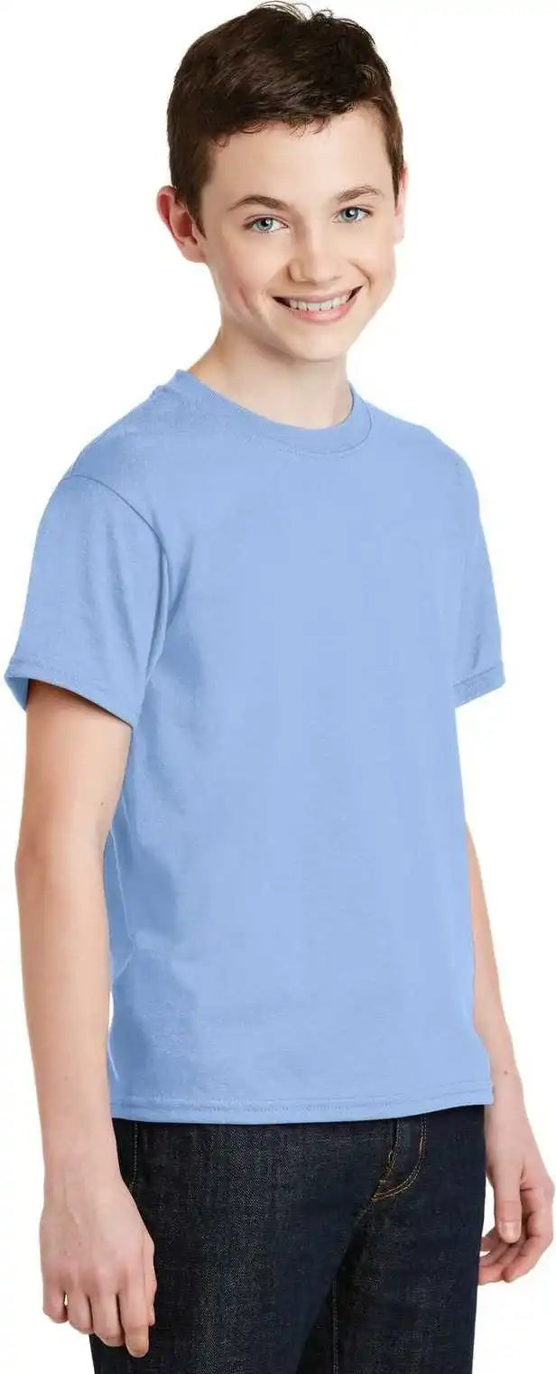 Gildan 8000b Youth Dryblend 50 Cotton/50 Poly t Shirt Light Blue