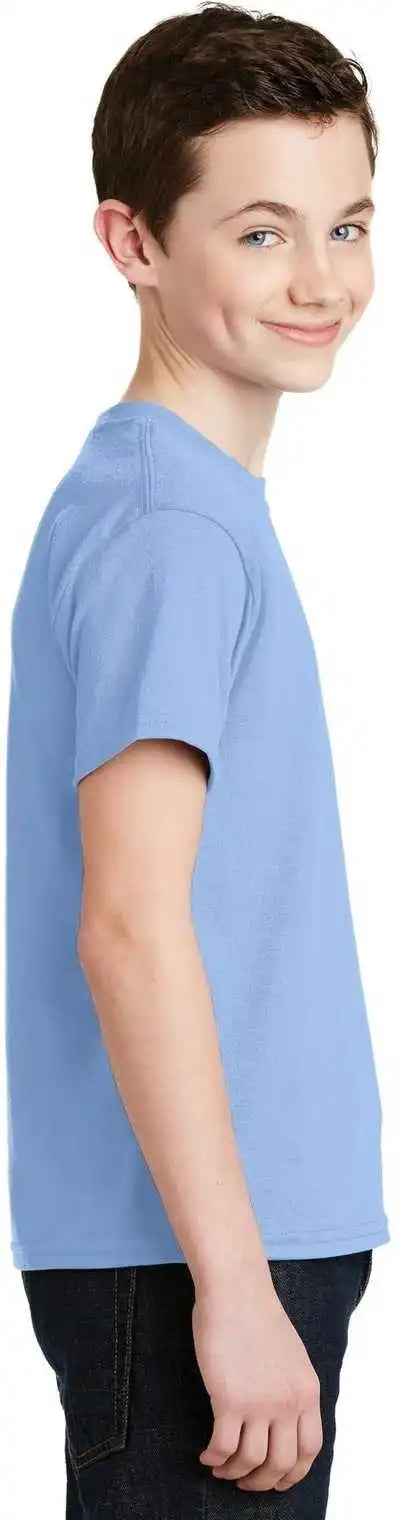Gildan 8000b Youth Dryblend 50 Cotton/50 Poly t Shirt Light Blue