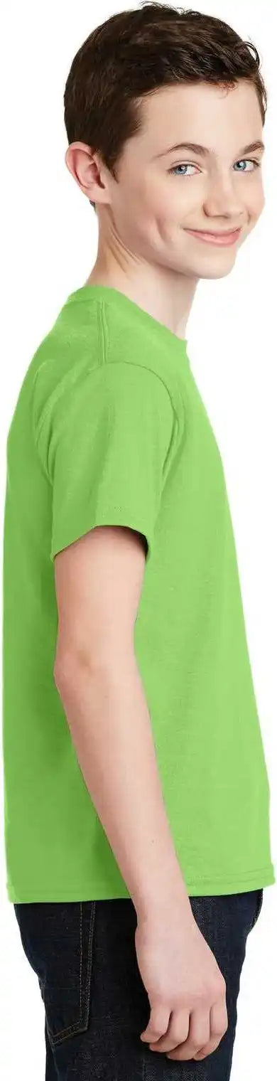 Gildan 8000b Youth Dryblend 50 Cotton/50 Poly t Shirt Lime