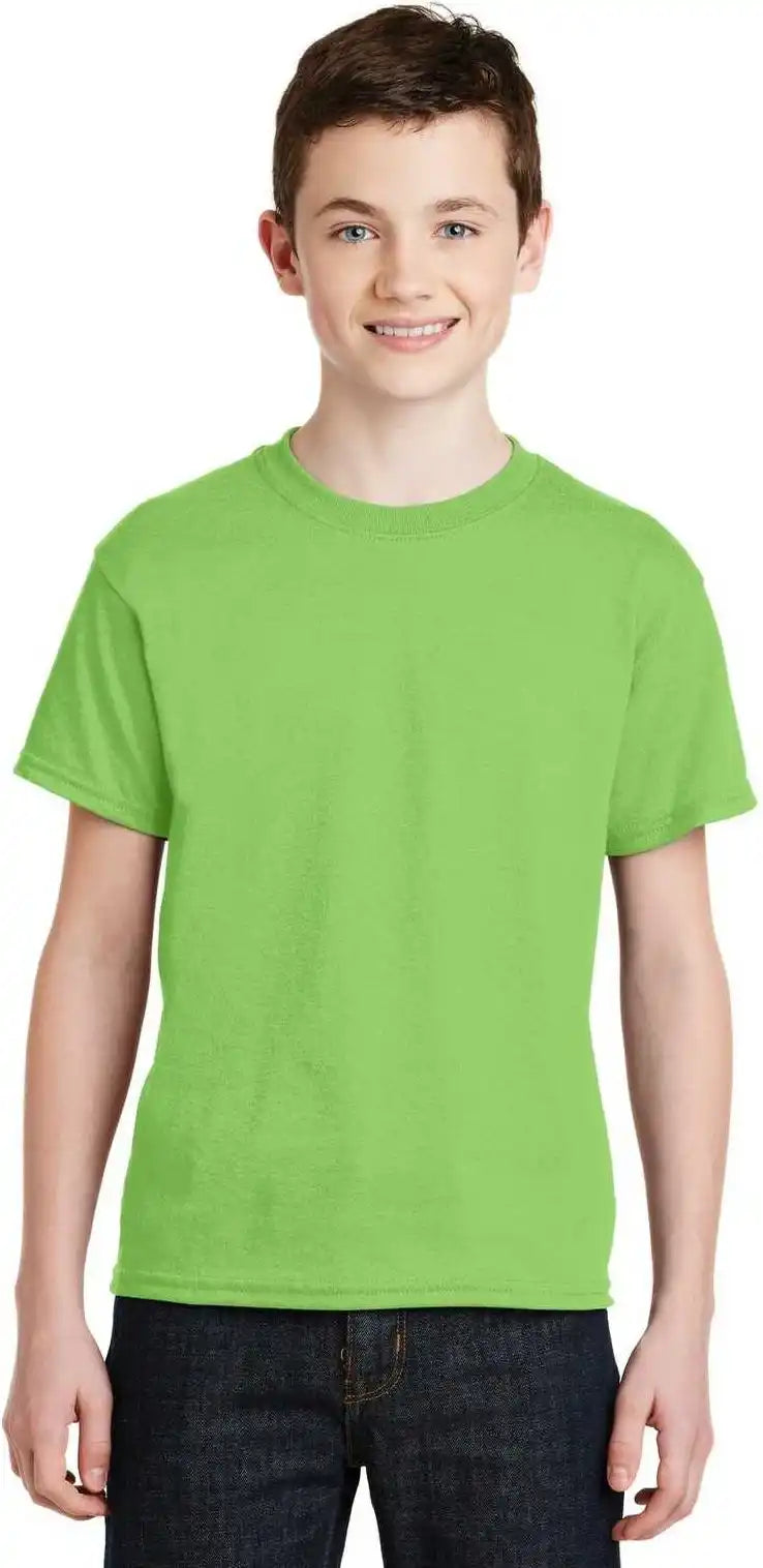 Gildan 8000b Youth Dryblend 50 Cotton/50 Poly t Shirt Lime