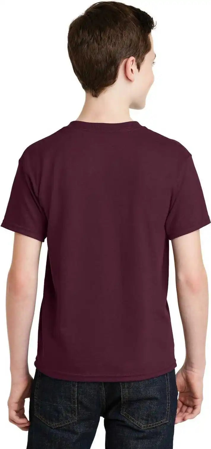 Gildan 8000b Youth Dryblend 50 Cotton/50 Poly T-shirt - Maroon