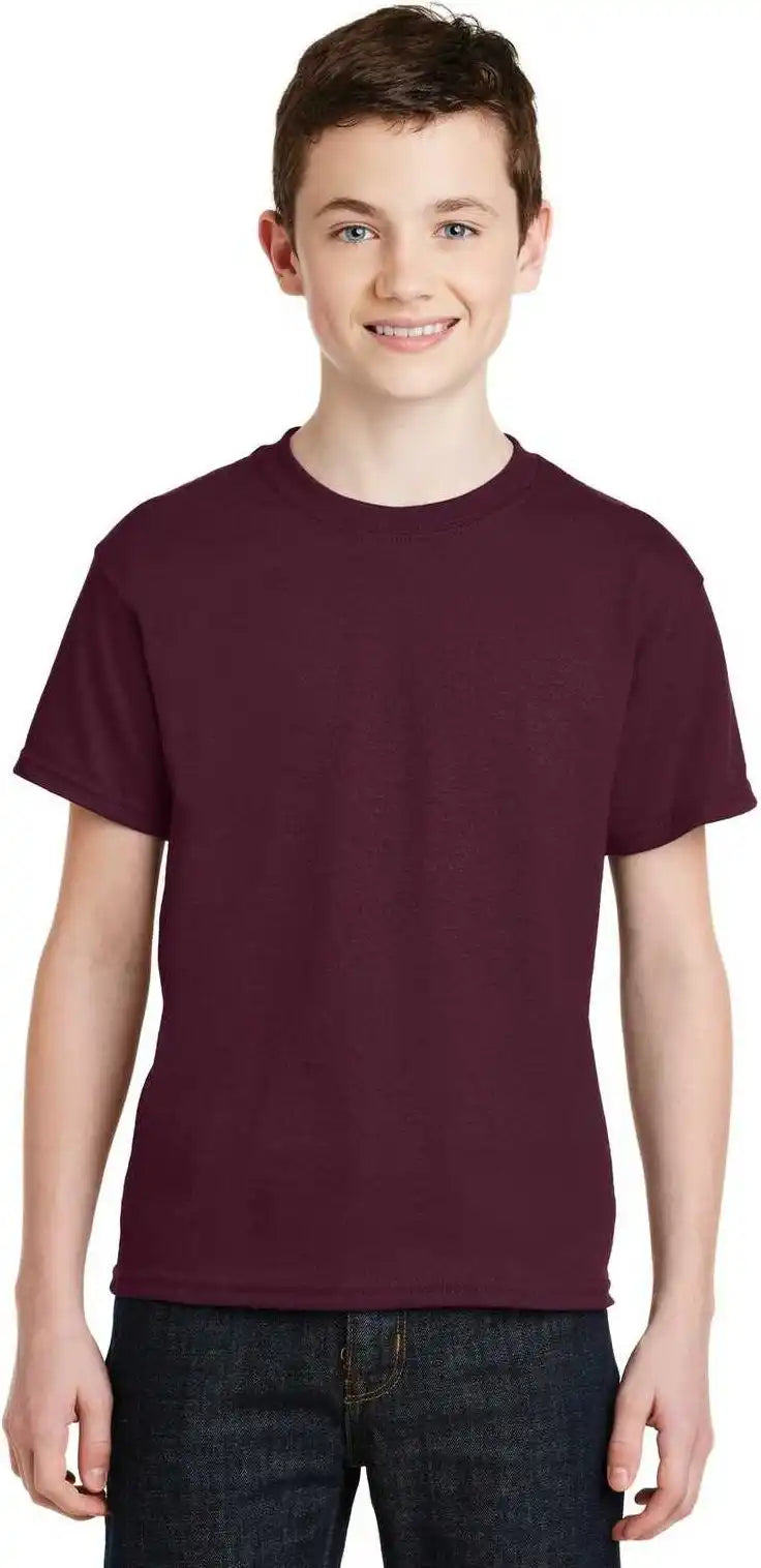 Gildan 8000b Youth Dryblend 50 Cotton/50 Poly T-shirt - Maroon