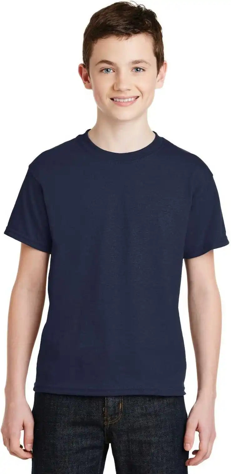 Gildan 8000b Youth Dryblend 50 Cotton/50 Poly t Shirt Navy
