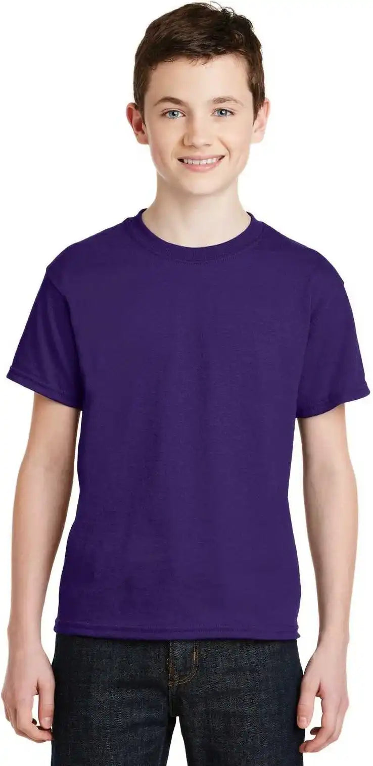 Gildan 8000b Youth Dryblend 50 Cotton/50 Poly t Shirt Purple