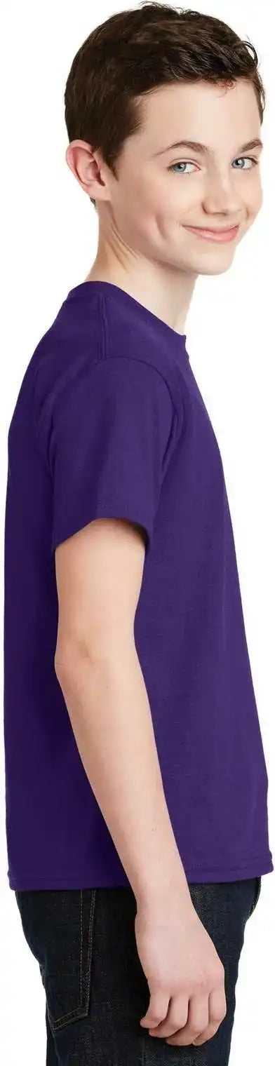 Gildan 8000b Youth Dryblend 50 Cotton/50 Poly t Shirt Purple