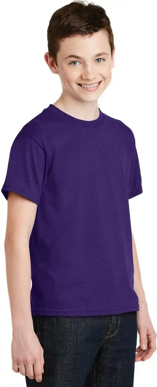 Gildan 8000b Youth Dryblend 50 Cotton/50 Poly t Shirt Purple