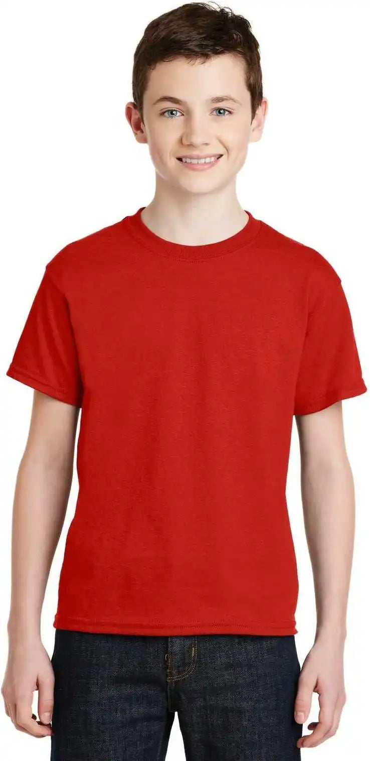 Gildan 8000b Youth Dryblend 50 Cotton/50 Poly t Shirt Red
