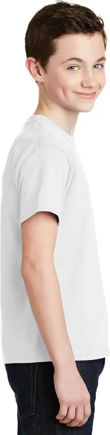 Gildan 8000b Youth Dryblend 50 Cotton/50 Poly t Shirt White