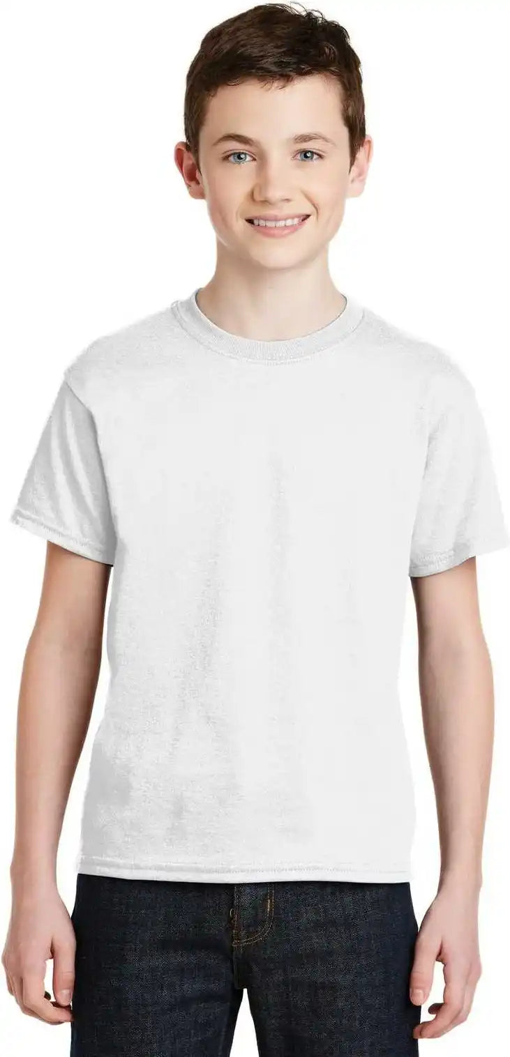 Gildan 8000b Youth Dryblend 50 Cotton/50 Poly t Shirt White