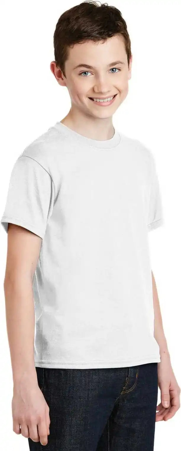 Gildan 8000b Youth Dryblend 50 Cotton/50 Poly t Shirt White