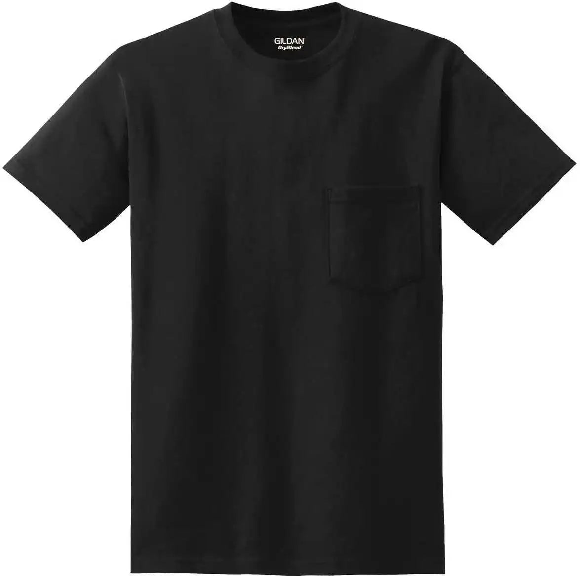Gildan 8300 Dryblend 50 Cotton/50 Poly Pocket t Shirt Black
