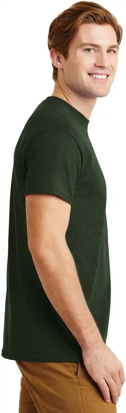 Gildan 8300 Dryblend 50 Cotton/50 Poly Pocket t Shirt Forest Green