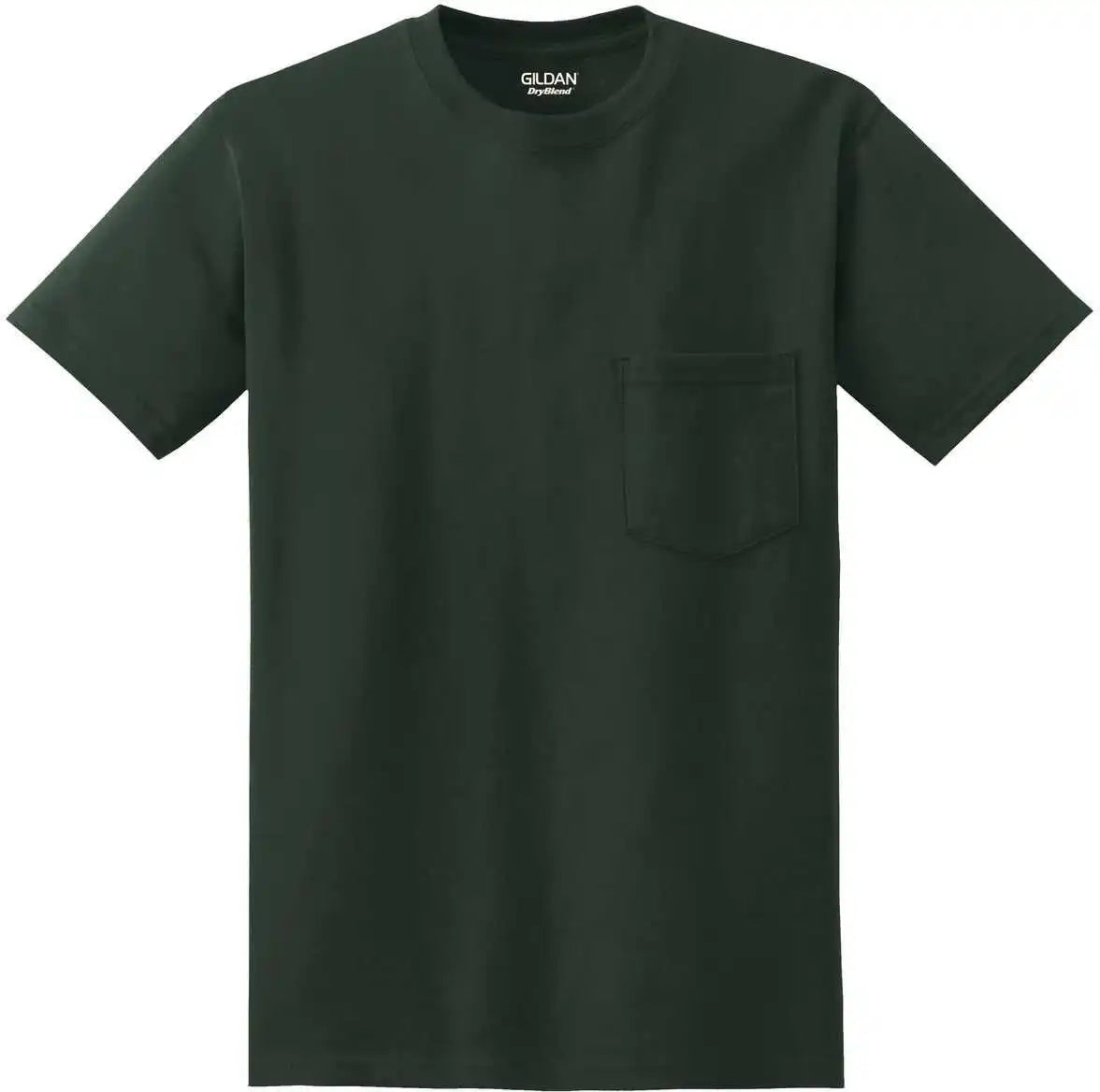 Gildan 8300 Dryblend 50 Cotton/50 Poly Pocket t Shirt Forest Green