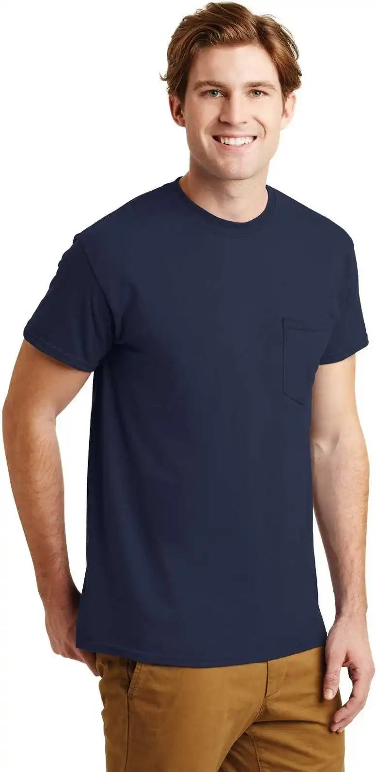 Gildan 8300 Dryblend 50 Cotton/50 Poly Pocket t Shirt Navy