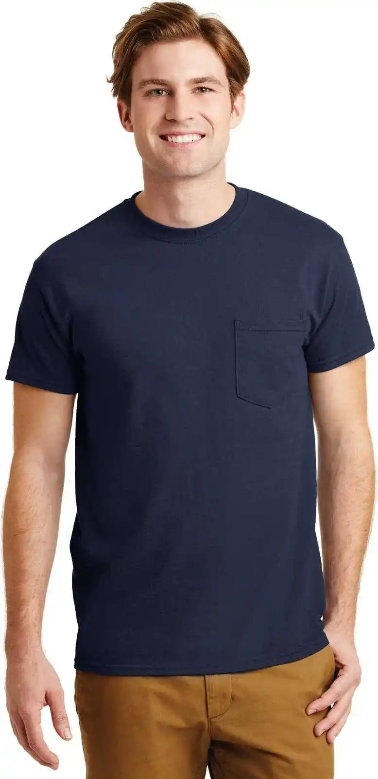 Gildan 8300 Dryblend 50 Cotton/50 Poly Pocket t Shirt Navy