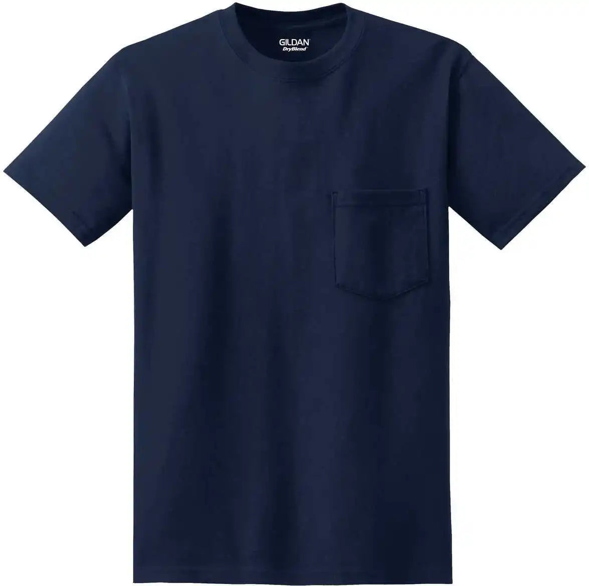 Gildan 8300 Dryblend 50 Cotton/50 Poly Pocket t Shirt Navy