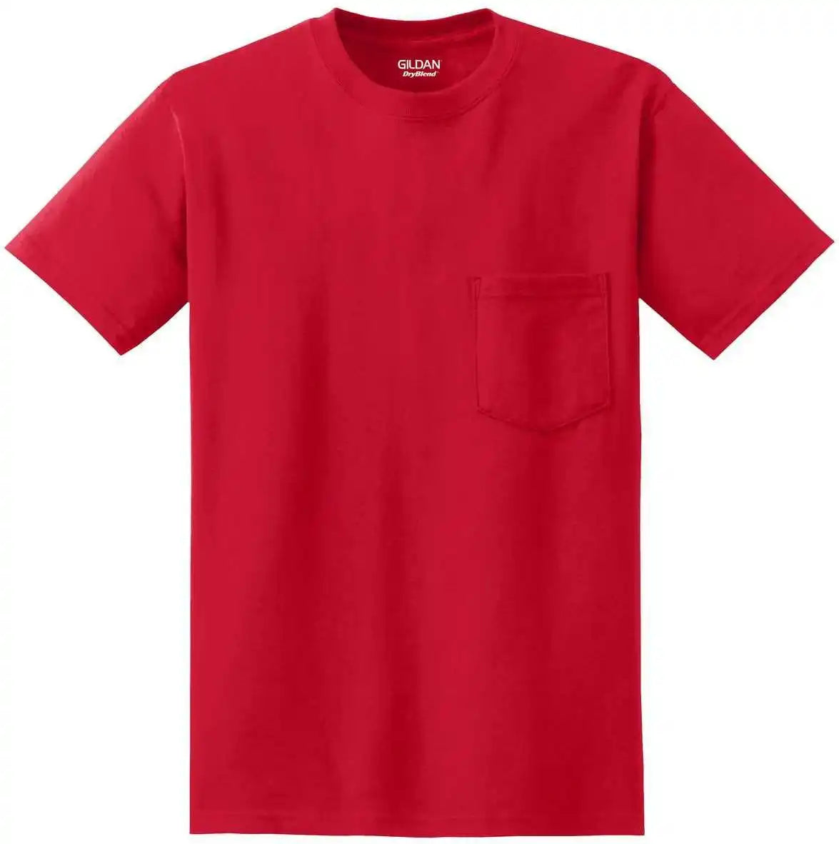Gildan 8300 Dryblend 50 Cotton/50 Poly Pocket t Shirt Red