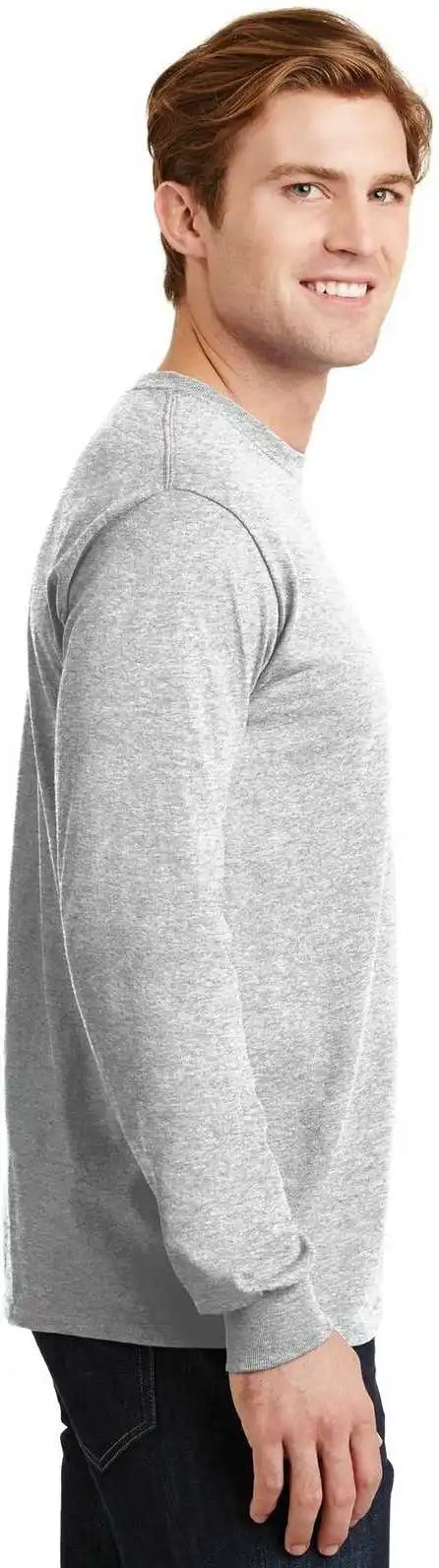 Gildan 8400 Dryblend 50 Cotton/50 Poly Long Sleeve t Shirt Ash Gray