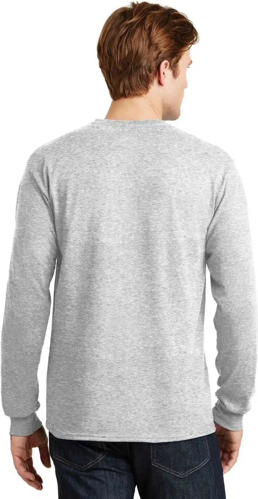 Gildan 8400 Dryblend 50 Cotton/50 Poly Long Sleeve t Shirt Ash Gray
