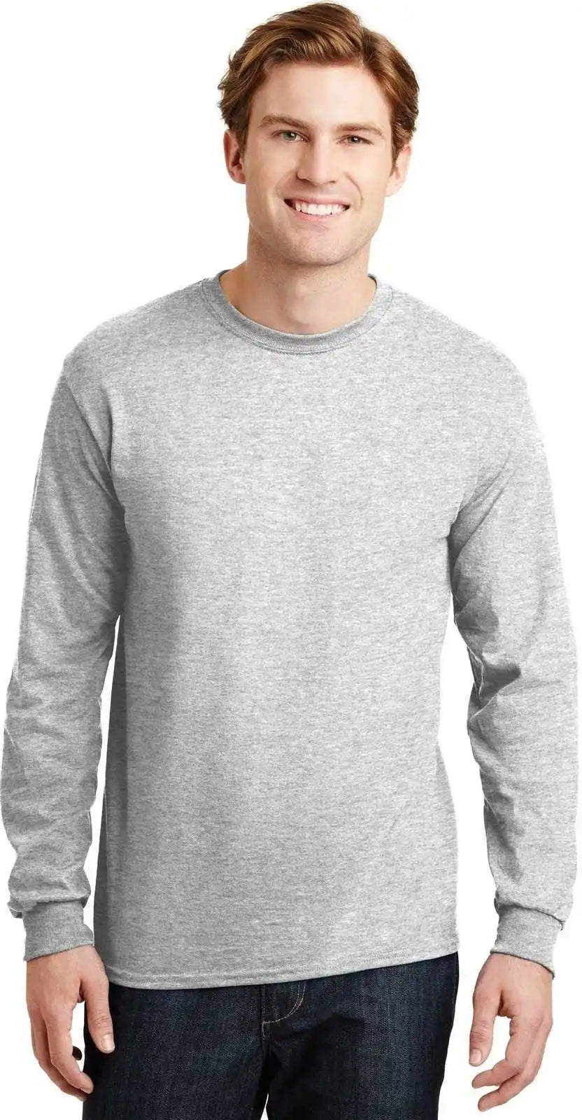 Gildan 8400 Dryblend 50 Cotton/50 Poly Long Sleeve t Shirt Ash Gray