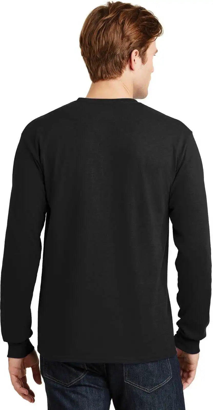 Gildan 8400 Dryblend 50 Cotton/50 Poly Long Sleeve T-shirt - Black