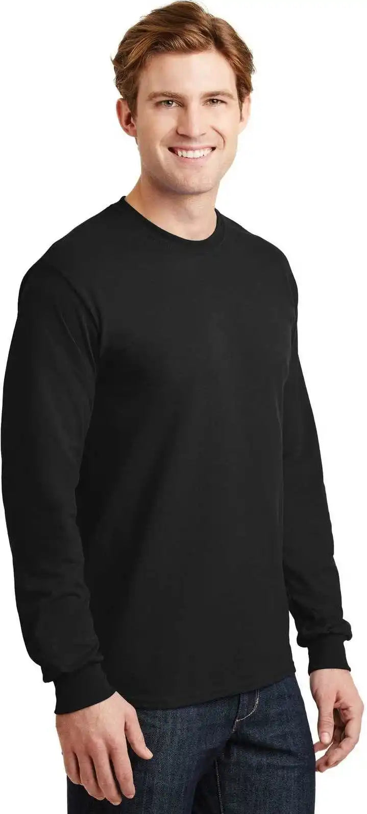 Gildan 8400 Dryblend 50 Cotton/50 Poly Long Sleeve t Shirt Black