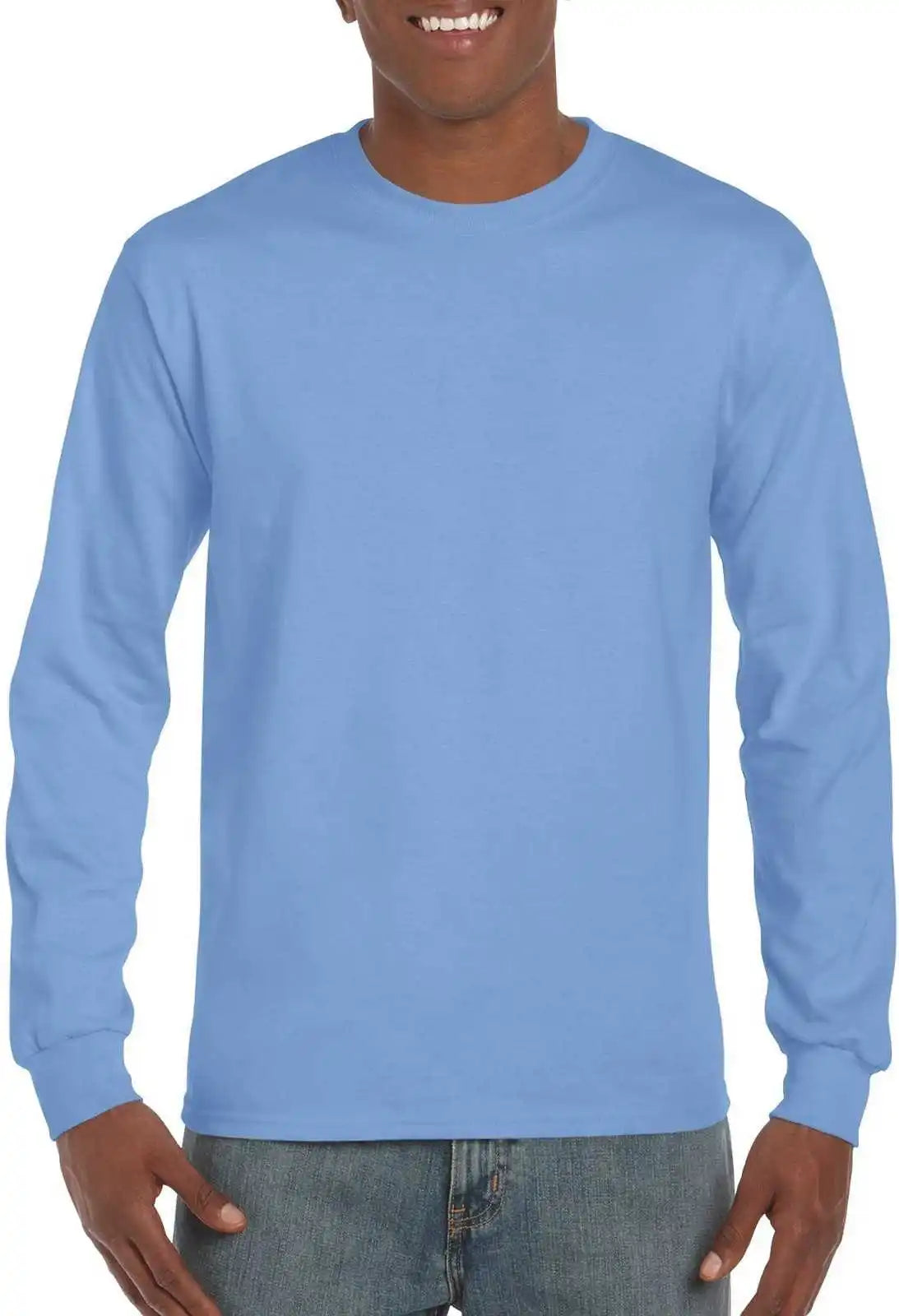 Gildan 8400 Dryblend 50 Cotton/50 Poly Long Sleeve t Shirt Carolina Blue