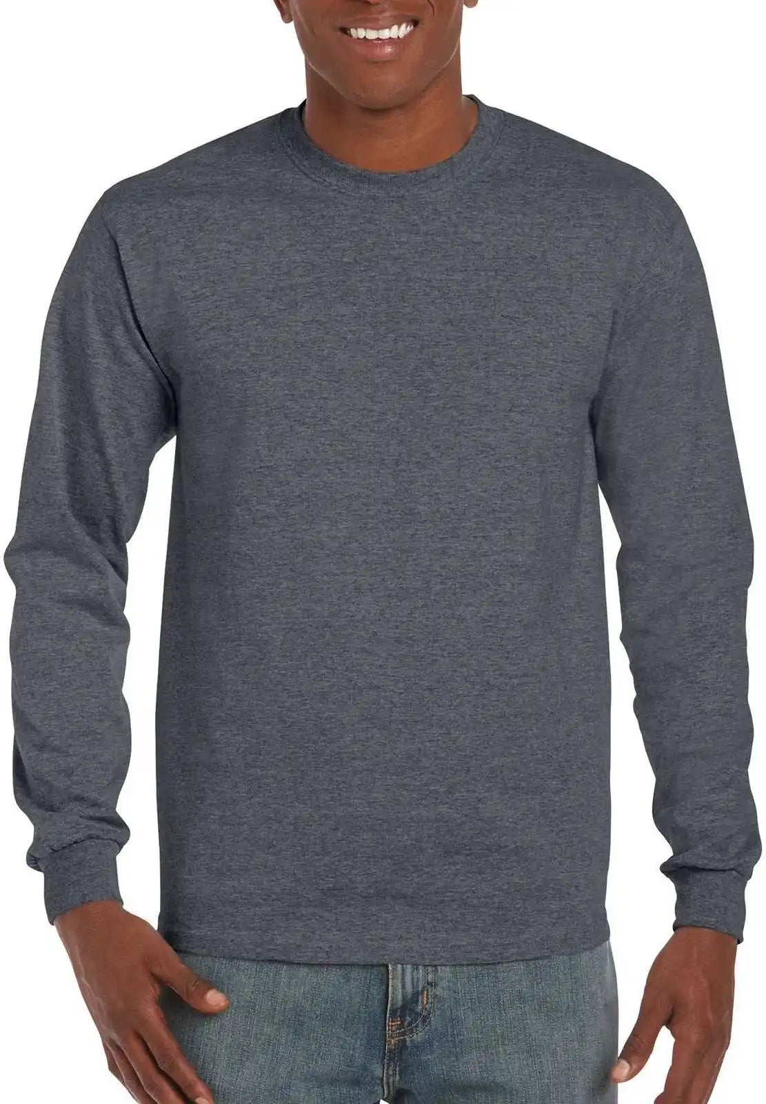 Gildan 8400 Dryblend 50 Cotton/50 Poly Long Sleeve t Shirt Dark Heather