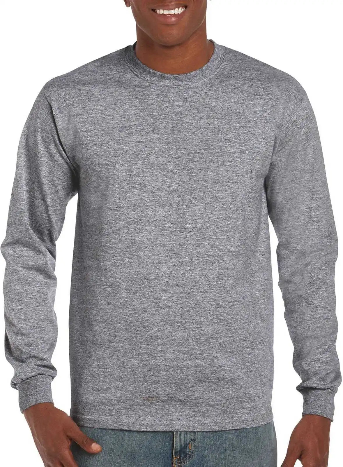 Gildan 8400 Dryblend 50 Cotton/50 Poly Long Sleeve T-shirt - Graphite Heather
