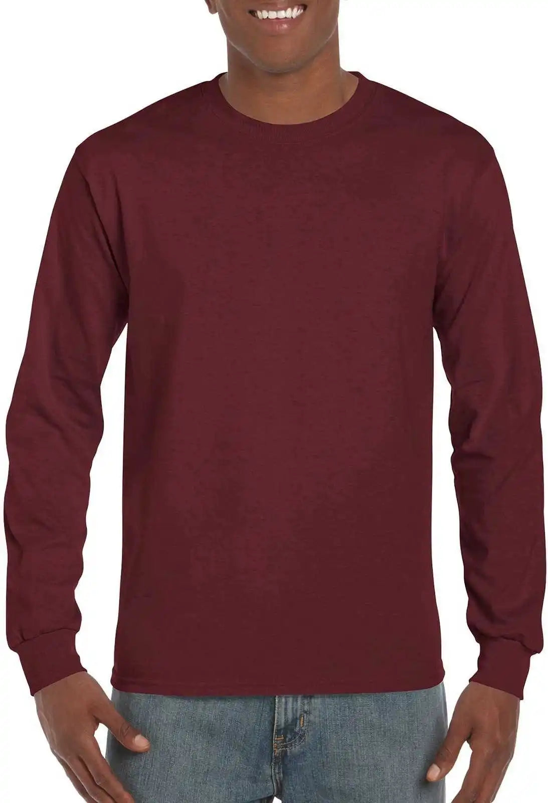 Gildan 8400 Dryblend 50 Cotton/50 Poly Long Sleeve T-shirt - Maroon