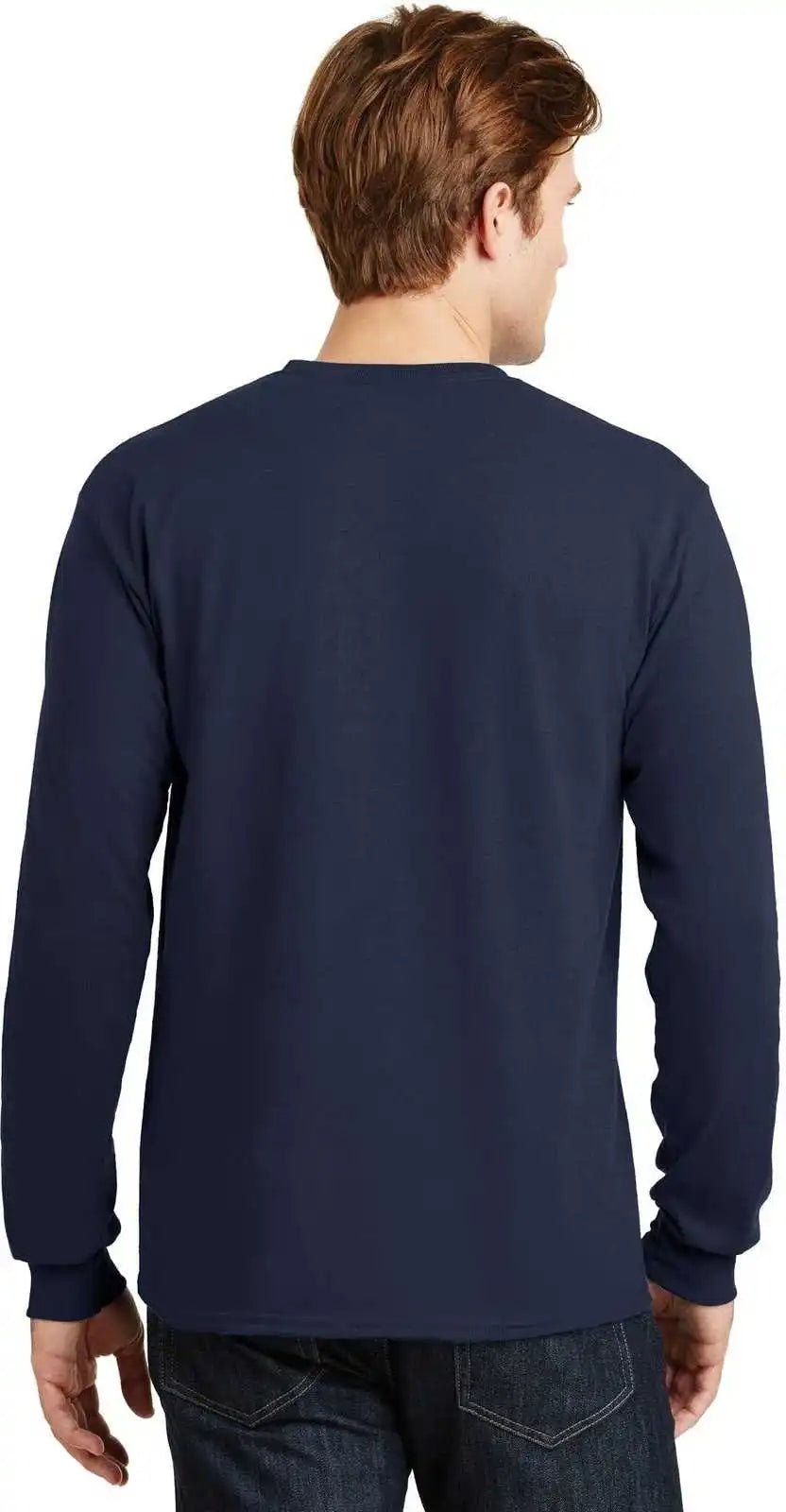 Gildan 8400 Dryblend 50 Cotton/50 Poly Long Sleeve t Shirt Navy