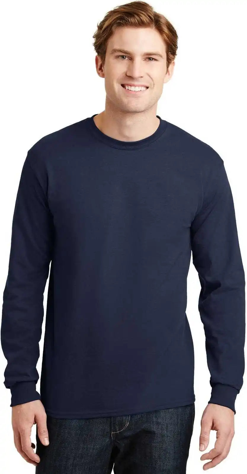 Gildan 8400 Dryblend 50 Cotton/50 Poly Long Sleeve T-shirt - Navy
