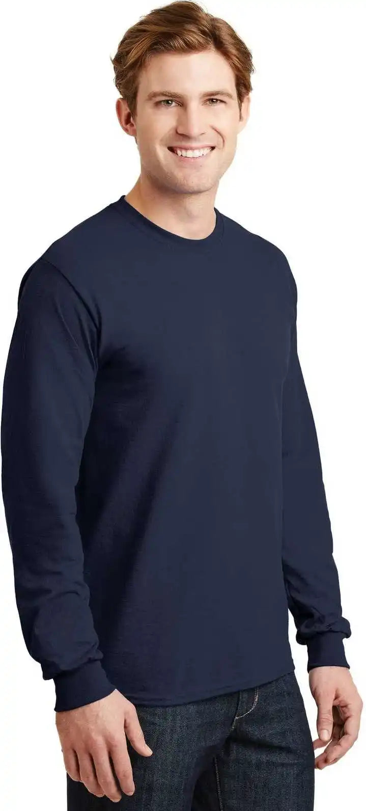 Gildan 8400 Dryblend 50 Cotton/50 Poly Long Sleeve t Shirt Navy