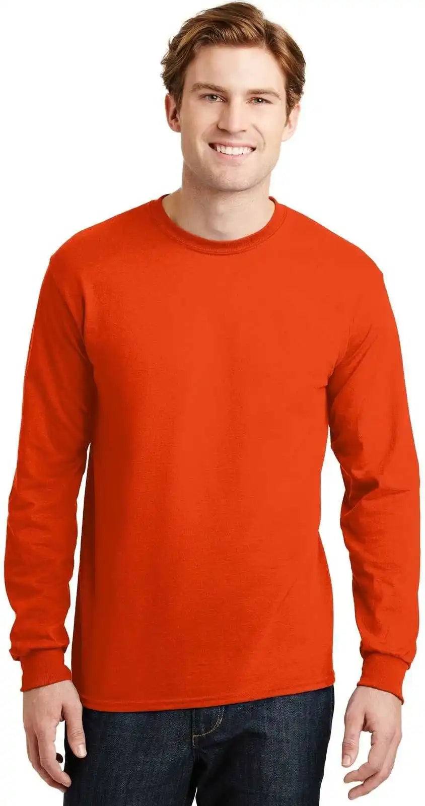 Gildan 8400 Dryblend 50 Cotton/50 Poly Long Sleeve T-shirt - Orange