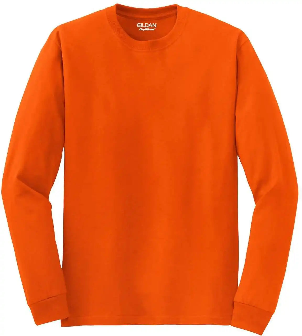Gildan 8400 Dryblend 50 Cotton/50 Poly Long Sleeve t Shirt Orange