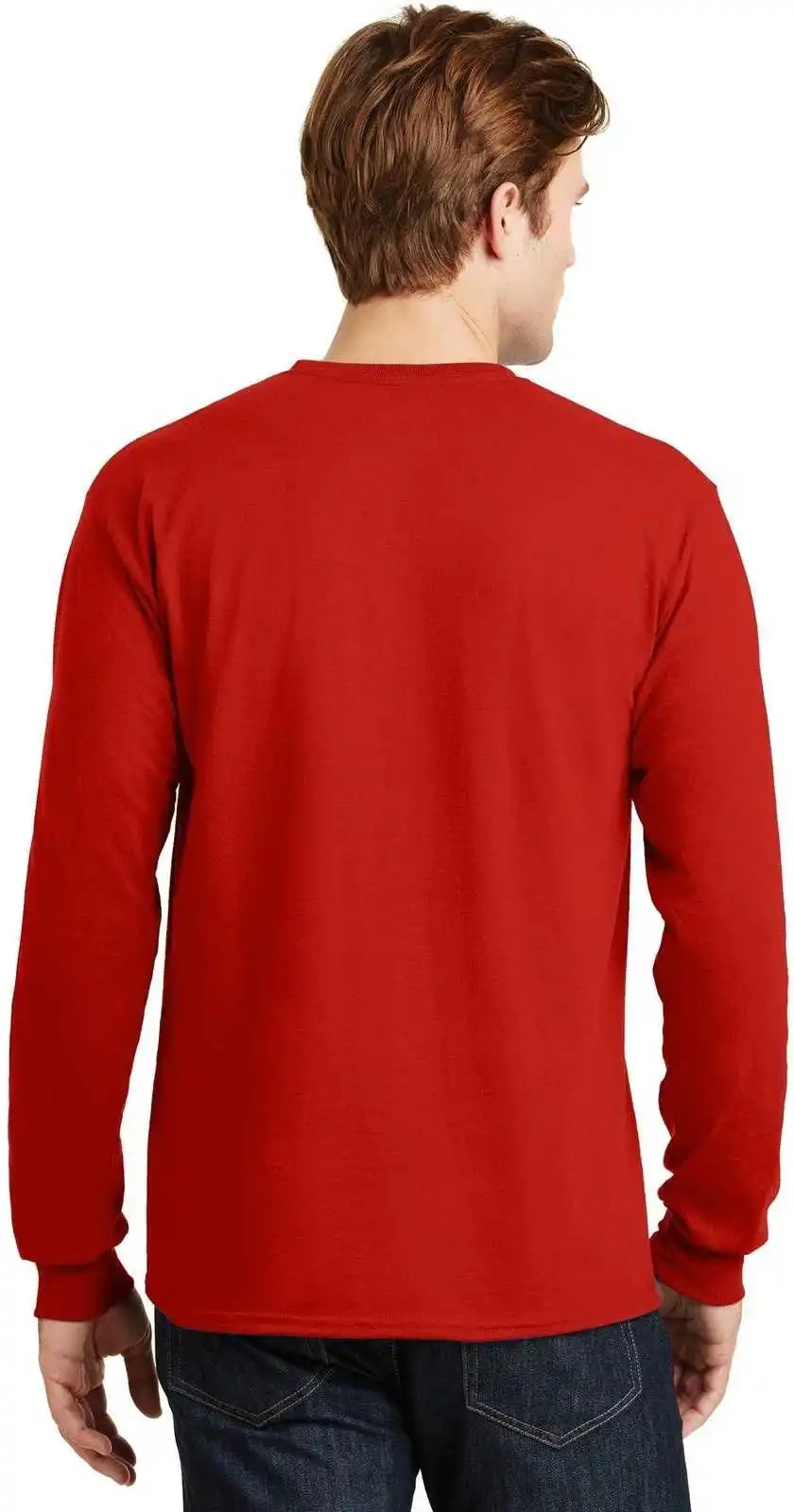 Gildan 8400 Dryblend 50 Cotton/50 Poly Long Sleeve T-shirt - Red