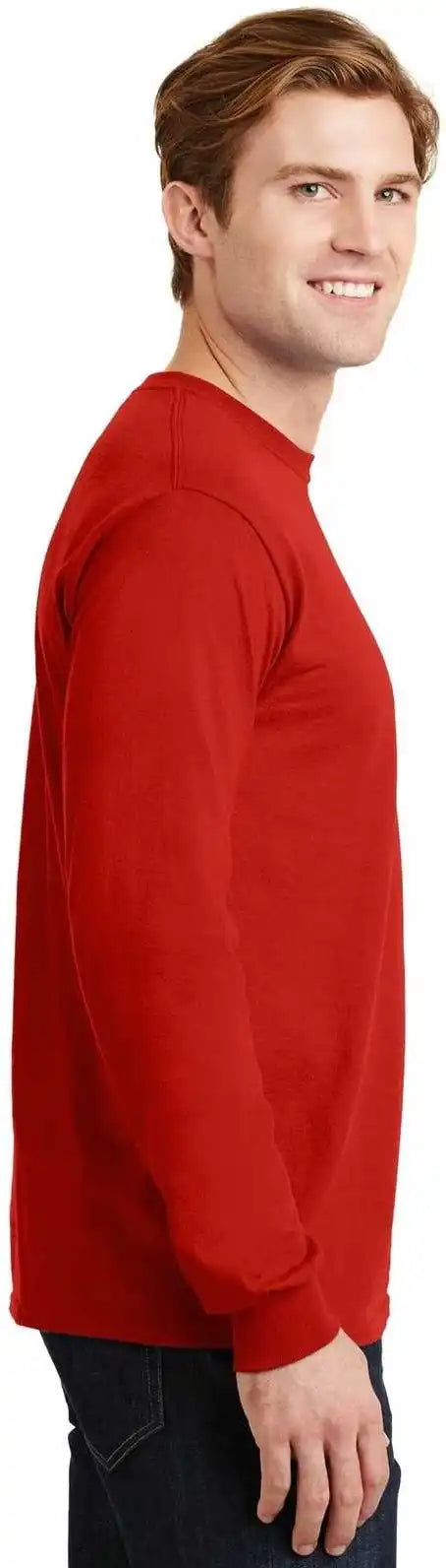 Gildan 8400 Dryblend 50 Cotton/50 Poly Long Sleeve t Shirt Red