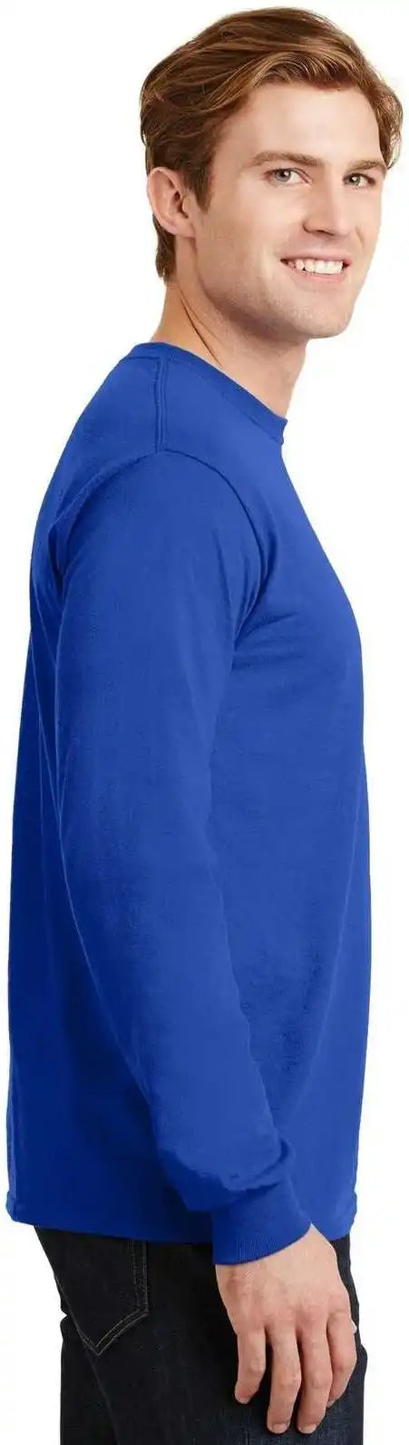 Gildan 8400 Dryblend 50 Cotton/50 Poly Long Sleeve t Shirt Royal