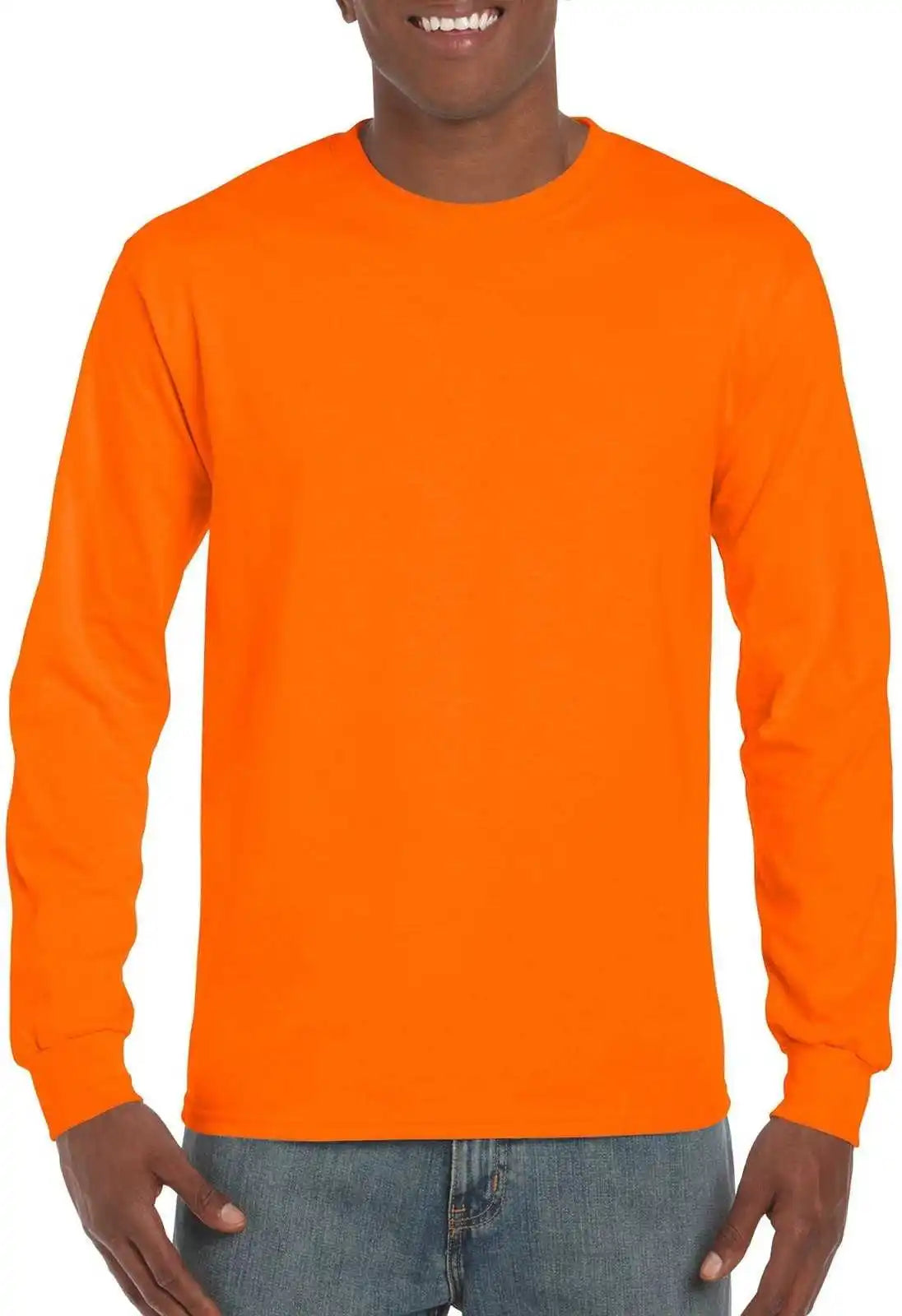 Gildan 8400 Dryblend 50 Cotton/50 Poly Long Sleeve T-shirt - s Orange