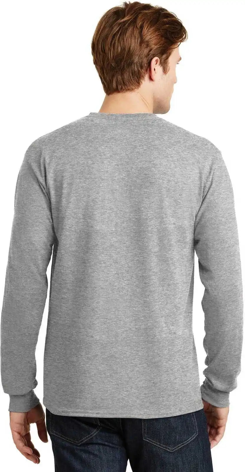 Gildan 8400 Dryblend 50 Cotton/50 Poly Long Sleeve T-shirt - Sport Gray