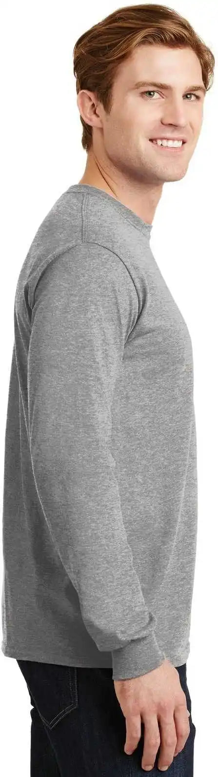 Gildan 8400 Dryblend 50 Cotton/50 Poly Long Sleeve t Shirt Sport Gray