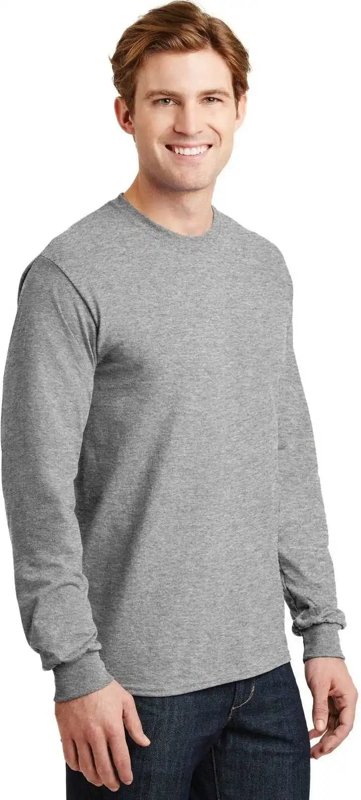 Gildan 8400 Dryblend 50 Cotton/50 Poly Long Sleeve t Shirt Sport Gray