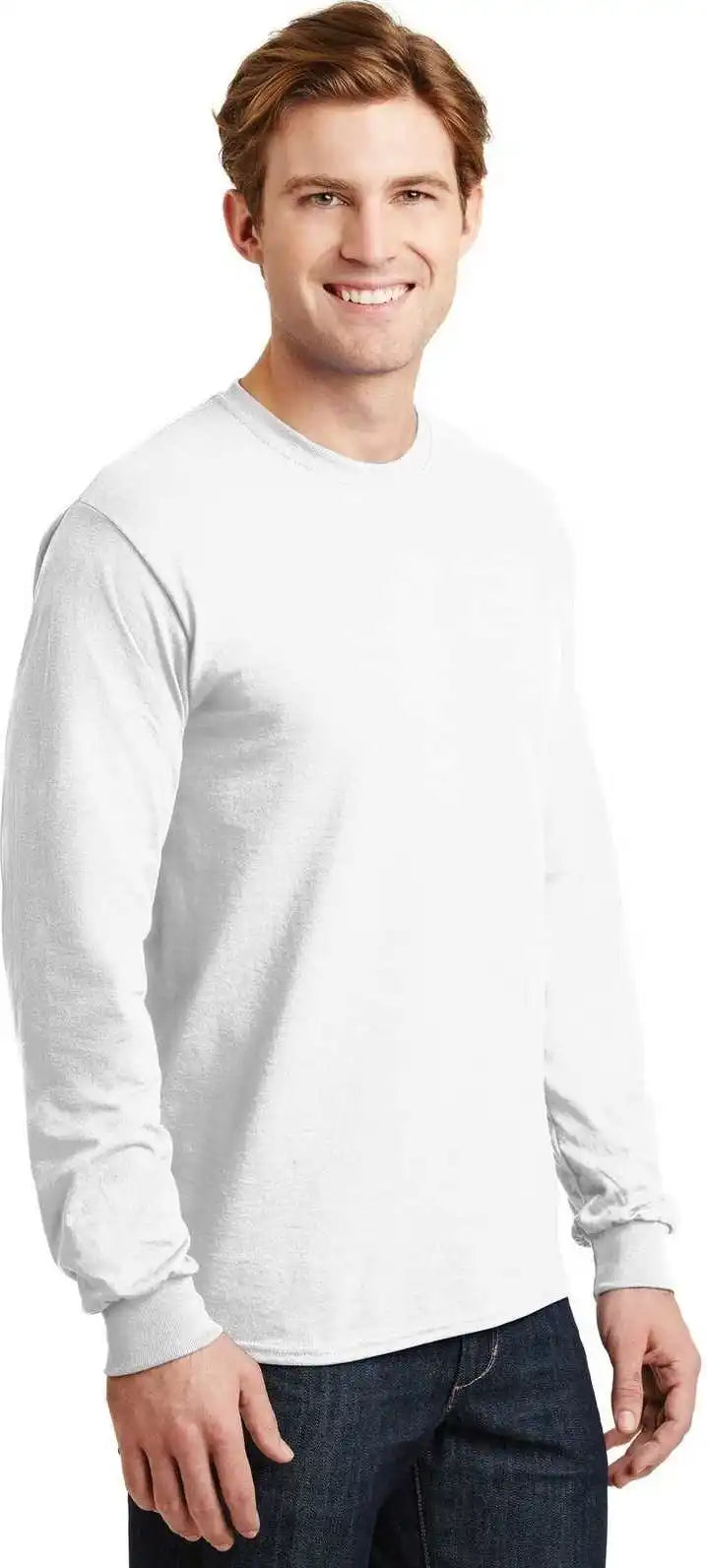 Gildan 8400 Dryblend 50 Cotton/50 Poly Long Sleeve t Shirt White