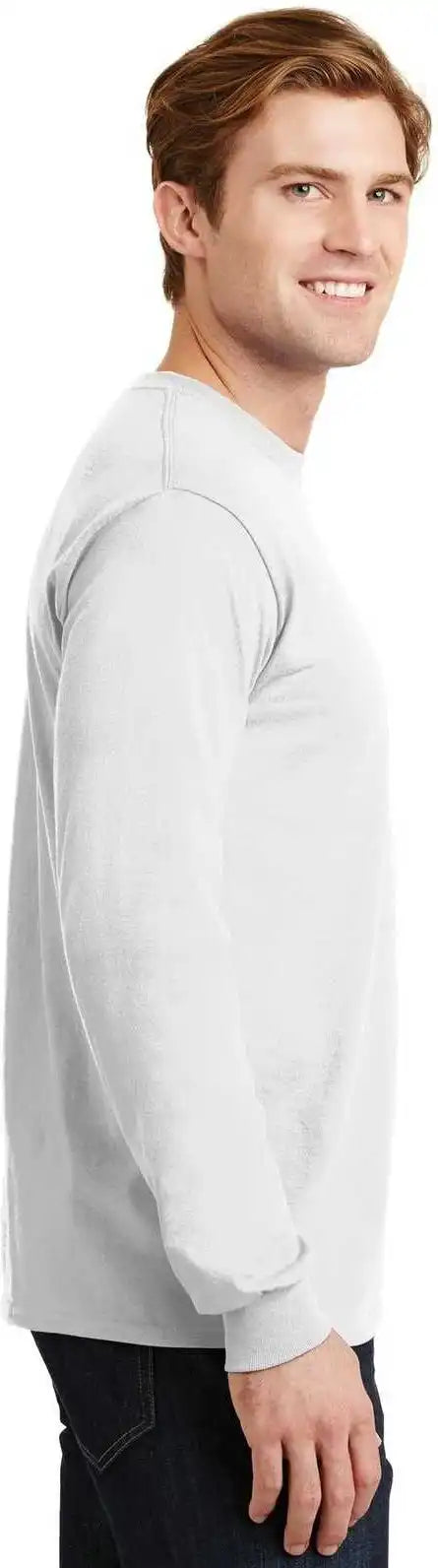 Gildan 8400 Dryblend 50 Cotton/50 Poly Long Sleeve t Shirt White